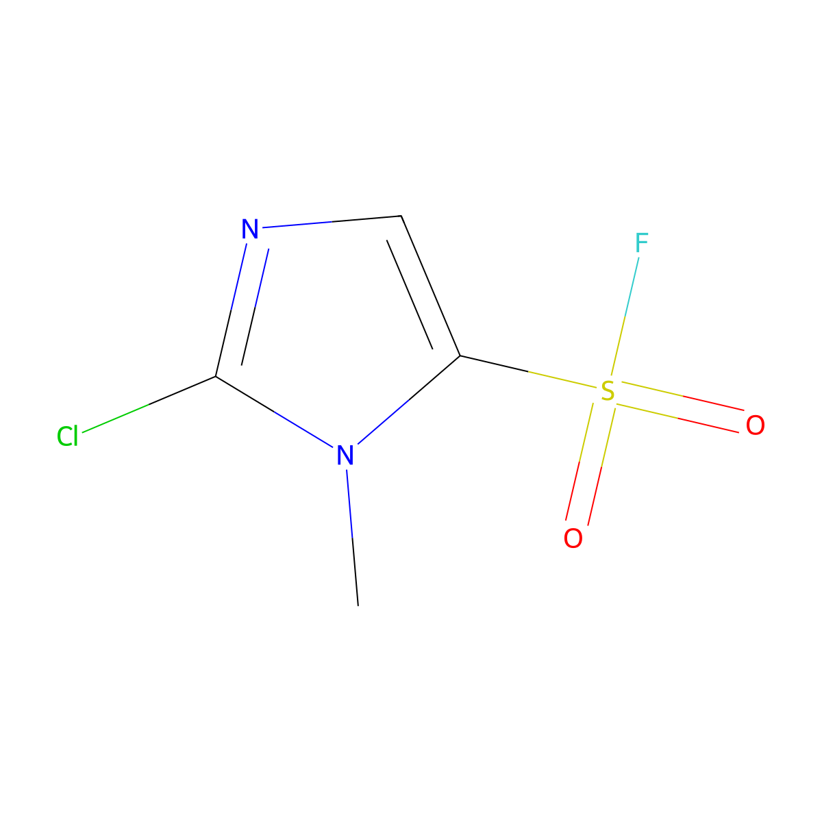 2-chloro-1-methyl-1H-imidazole-5-sulfonyl fluoride molecular structure, CAS 2138351-76-3