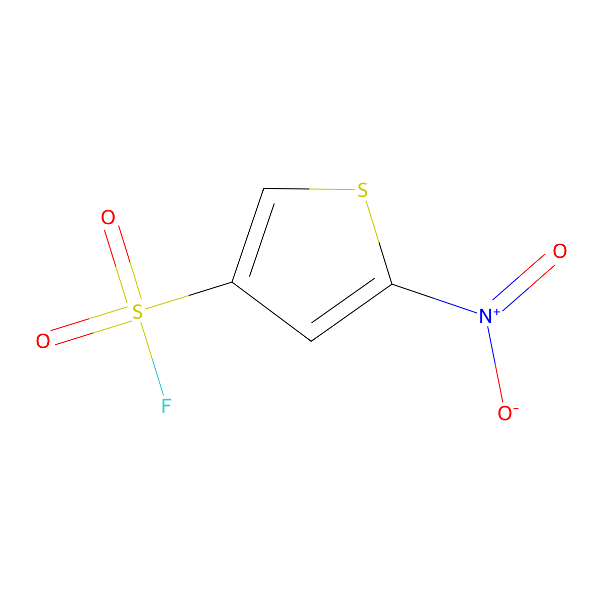 5-Nitrothiophene-3-sulfonyl fluoride molecular structure, CAS 2138351-81-0