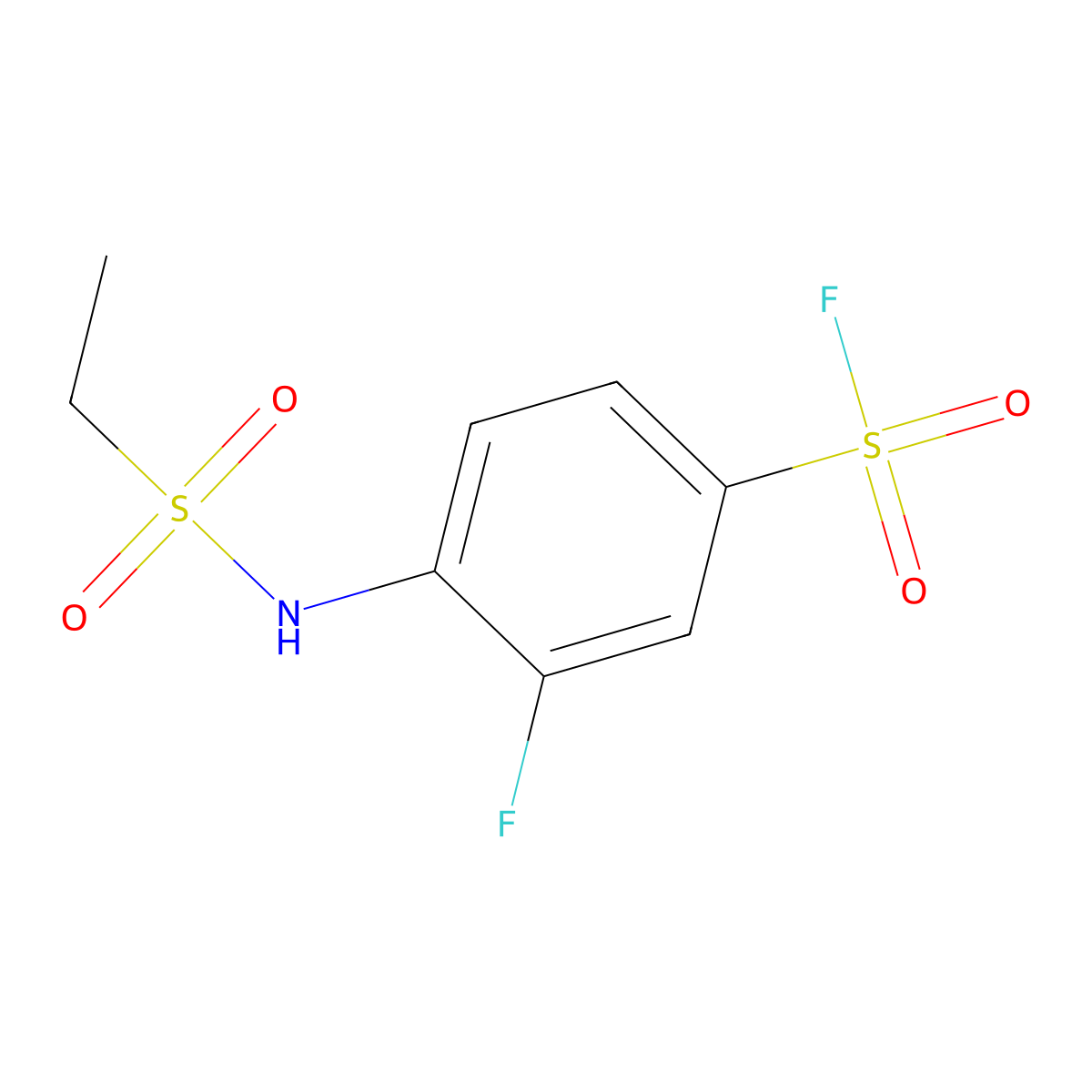 4-Ethanesulfonamido-3-fluorobenzene-1-sulfonyl fluoride molecular structure, CAS 2138352-37-9