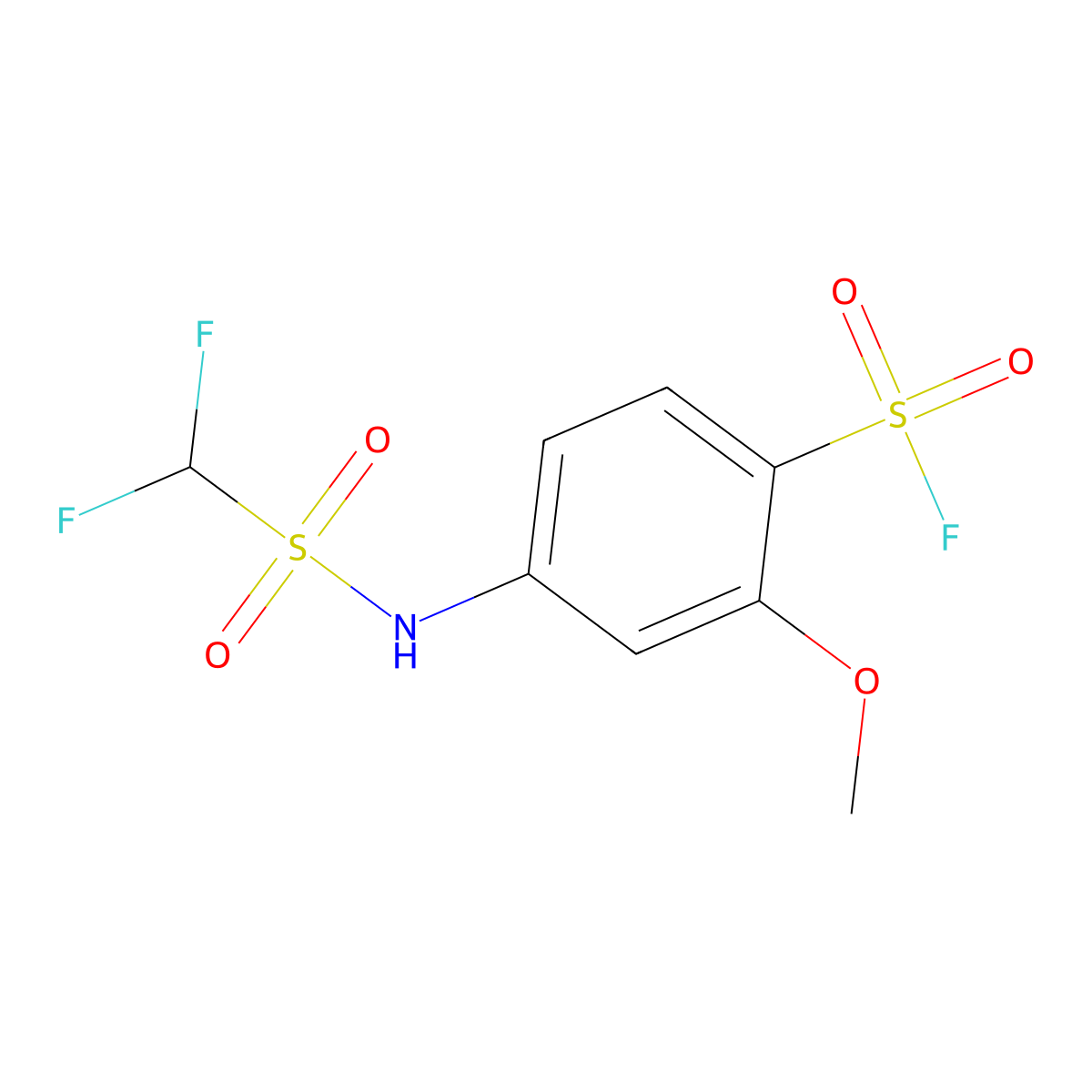 4-(Difluoromethanesulfonamido)-2-methoxybenzene-1-sulfonyl fluoride molecular structure, CAS 2138352-53-9