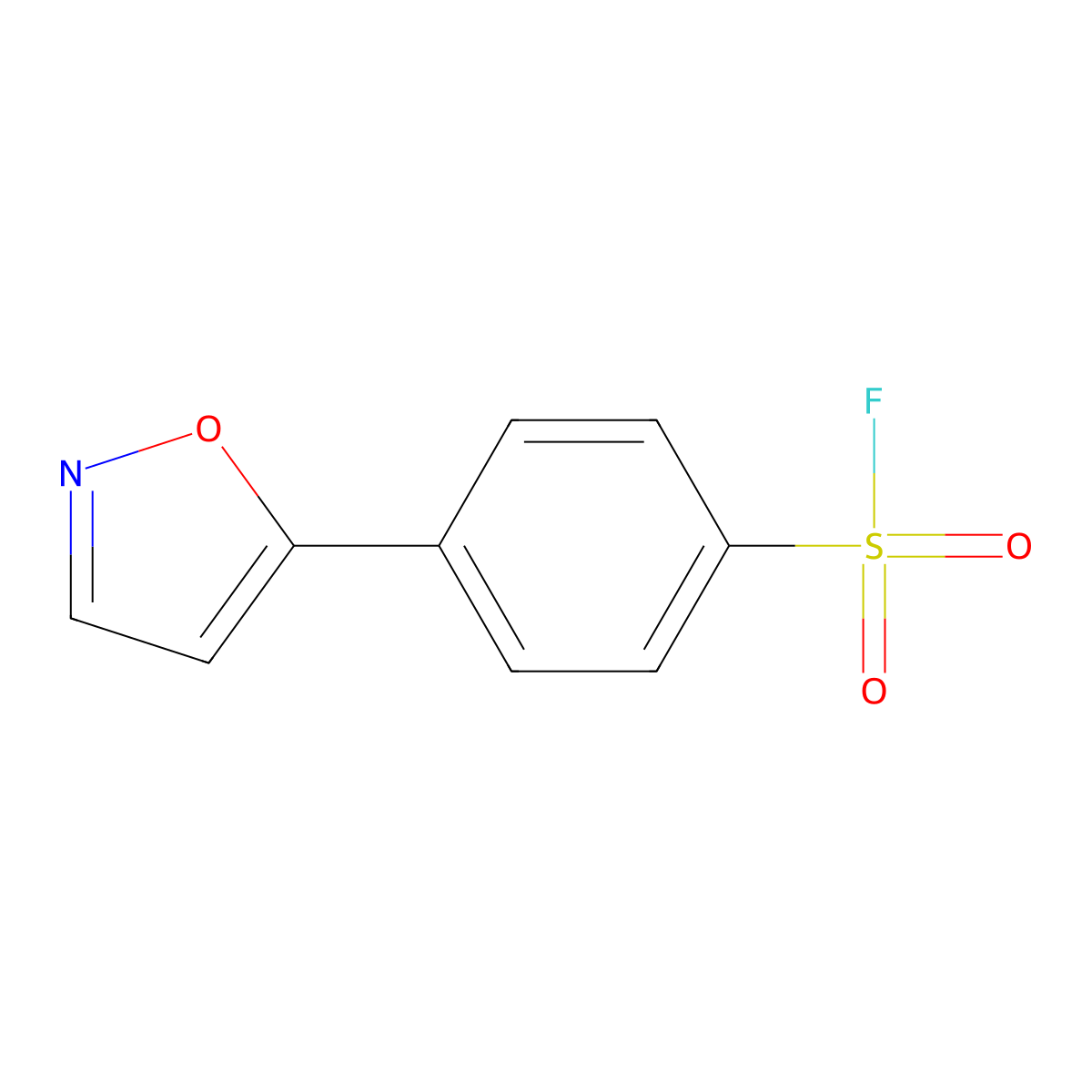 4-(1,2-Oxazol-5-yl)benzene-1-sulfonyl fluoride molecular structure, CAS 2138352-56-2