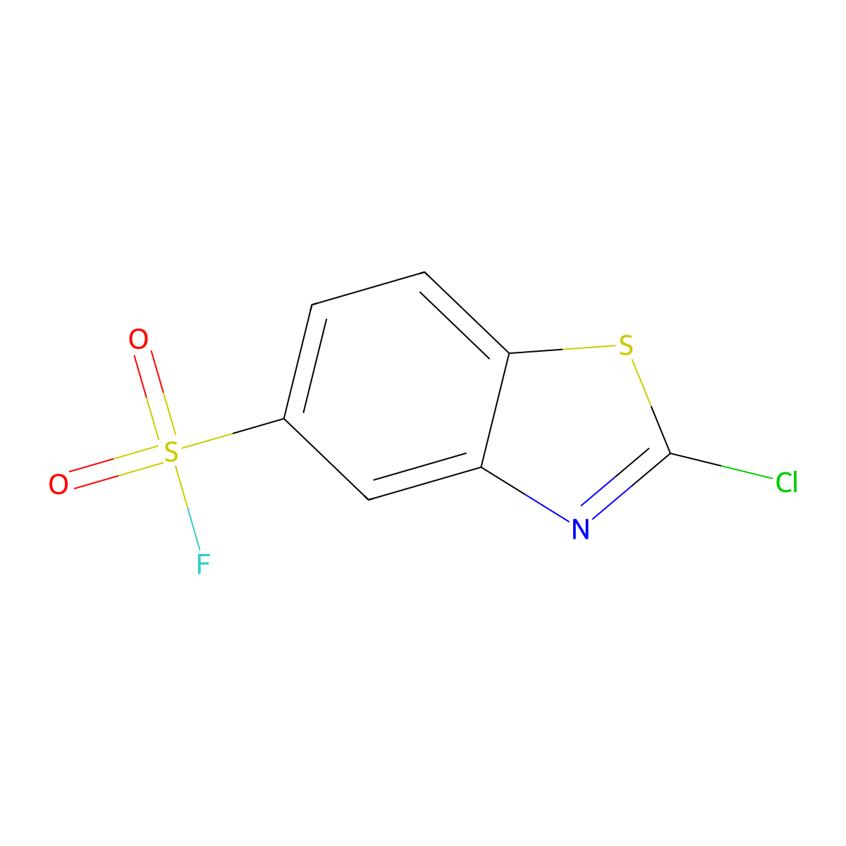 2-Chloro-1,3-benzothiazole-5-sulfonyl fluoride molecular structure, CAS 2138352-63-1