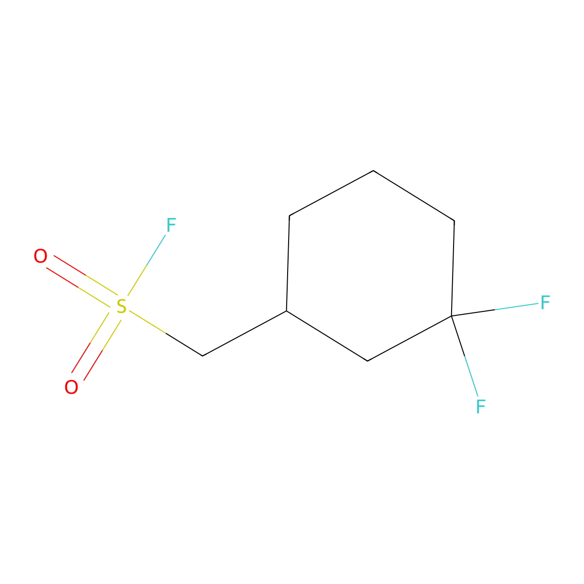 (3,3-Difluorocyclohexyl)methanesulfonyl fluoride molecular structure, CAS 2138352-77-7