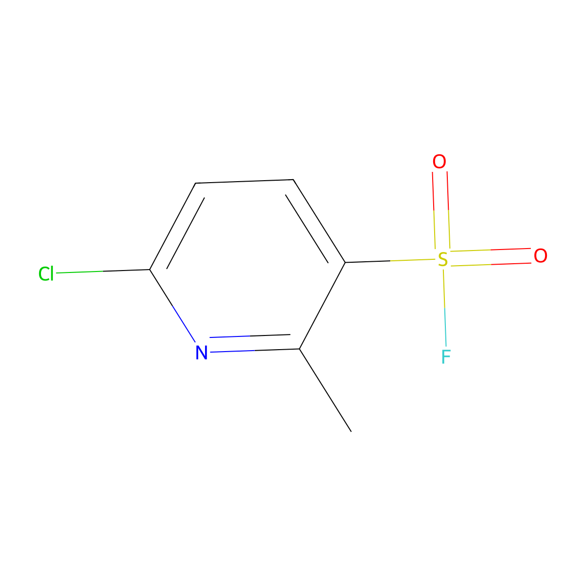 6-Chloro-2-methylpyridine-3-sulfonyl fluoride molecular structure, CAS 2138353-04-3