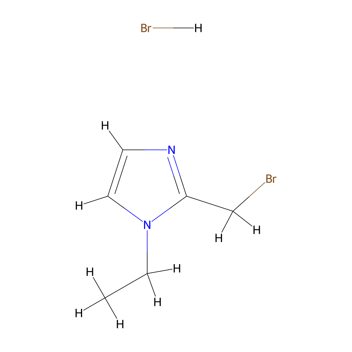 2-(bromomethyl)-1-ethyl-1H-imidazole hydrobromide molecular structure, CAS 2138353-64-5