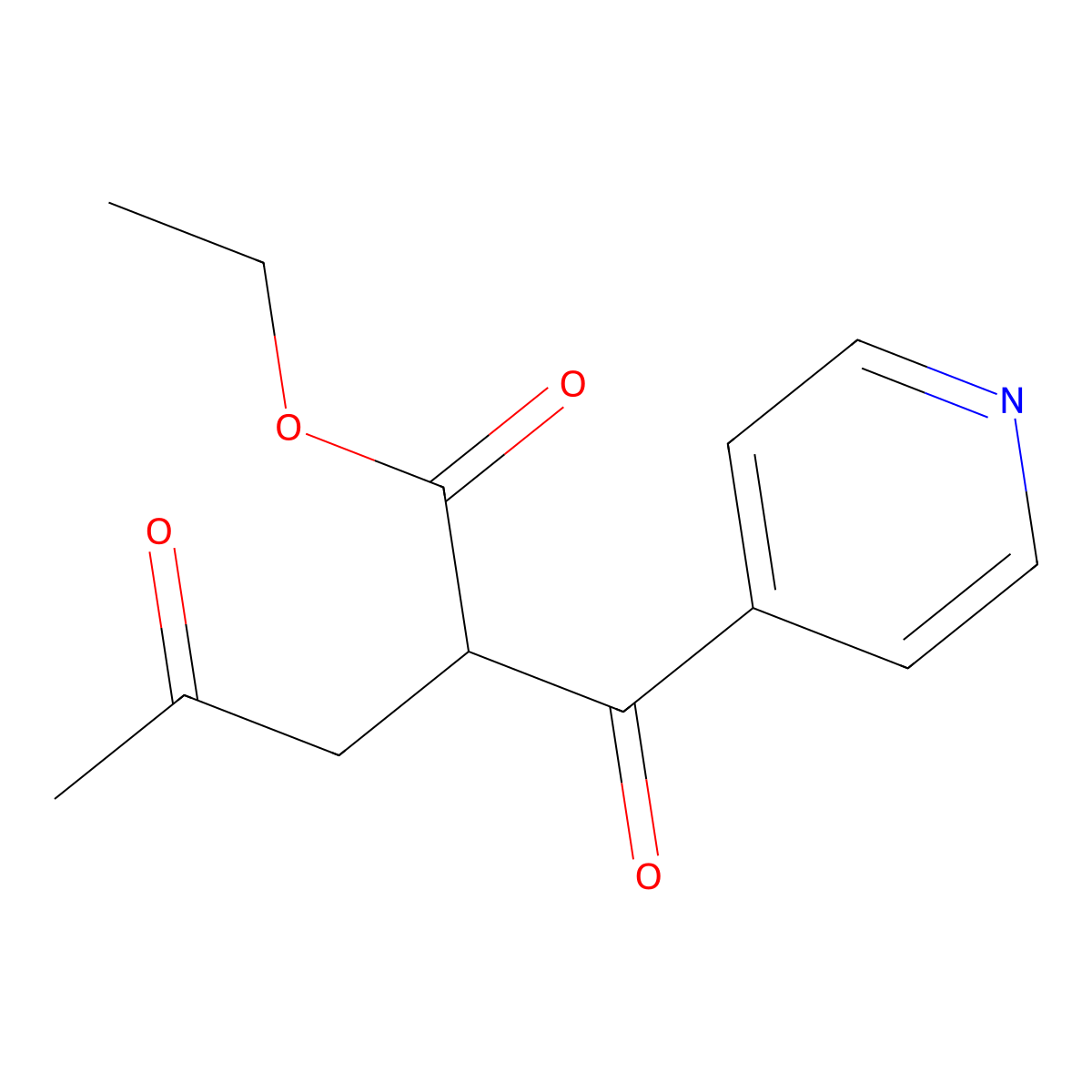 Ethyl 2-isonicotinoyl-4-oxopentanoate molecular structure, CAS 2138353-68-9