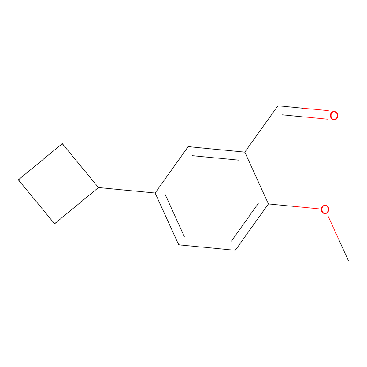 5-Cyclobutyl-2-methoxybenzaldehyde molecular structure, CAS 2138353-95-2