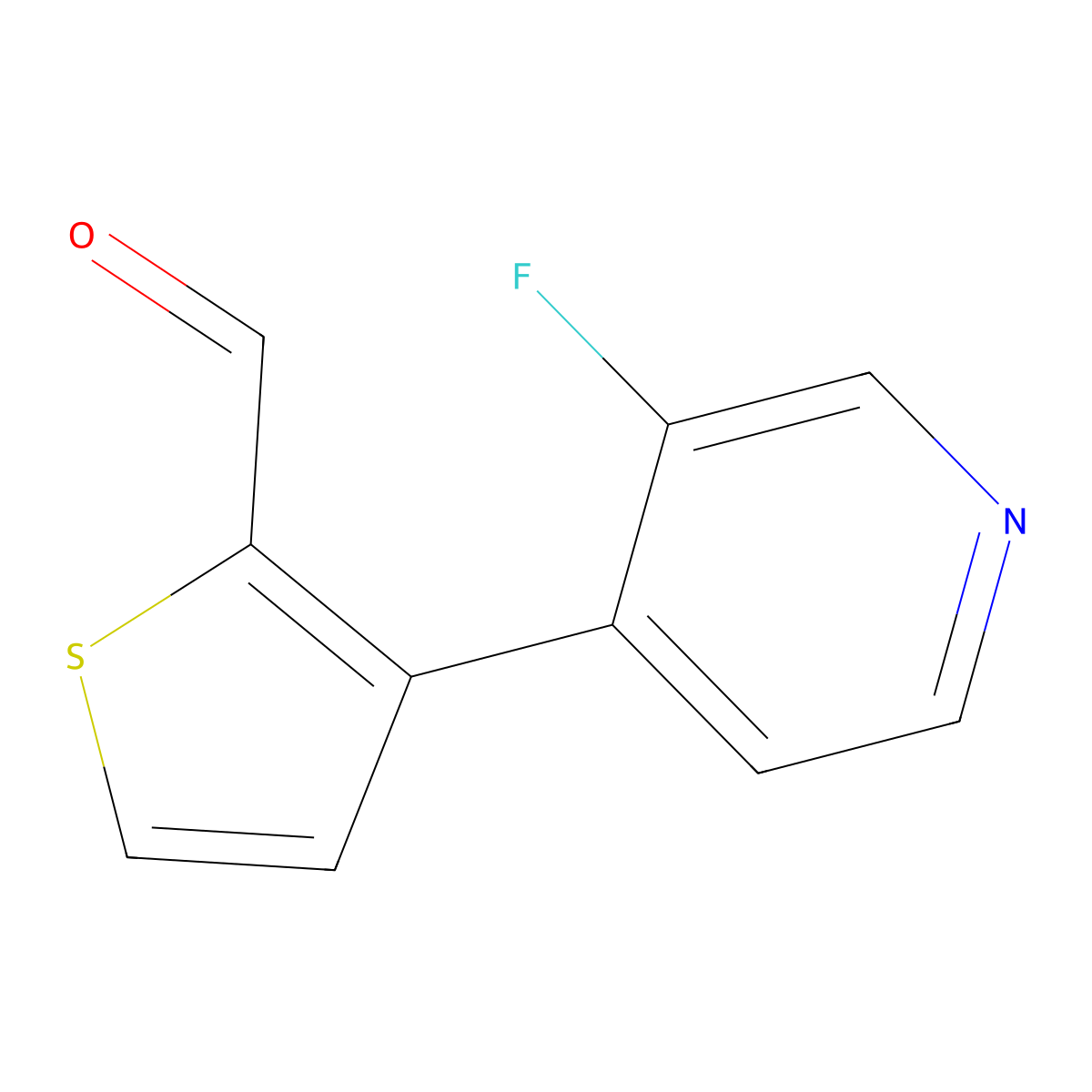 3-(3-Fluoropyridin-4-yl)thiophene-2-carbaldehyde molecular structure, CAS 2138354-10-4