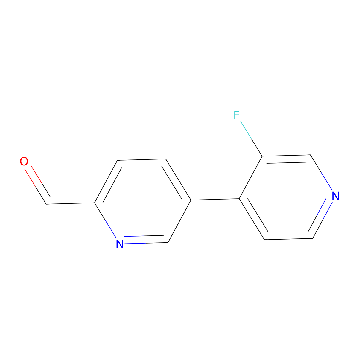 5-(3-Fluoropyridin-4-yl)pyridine-2-carbaldehyde molecular structure, CAS 2138354-14-8