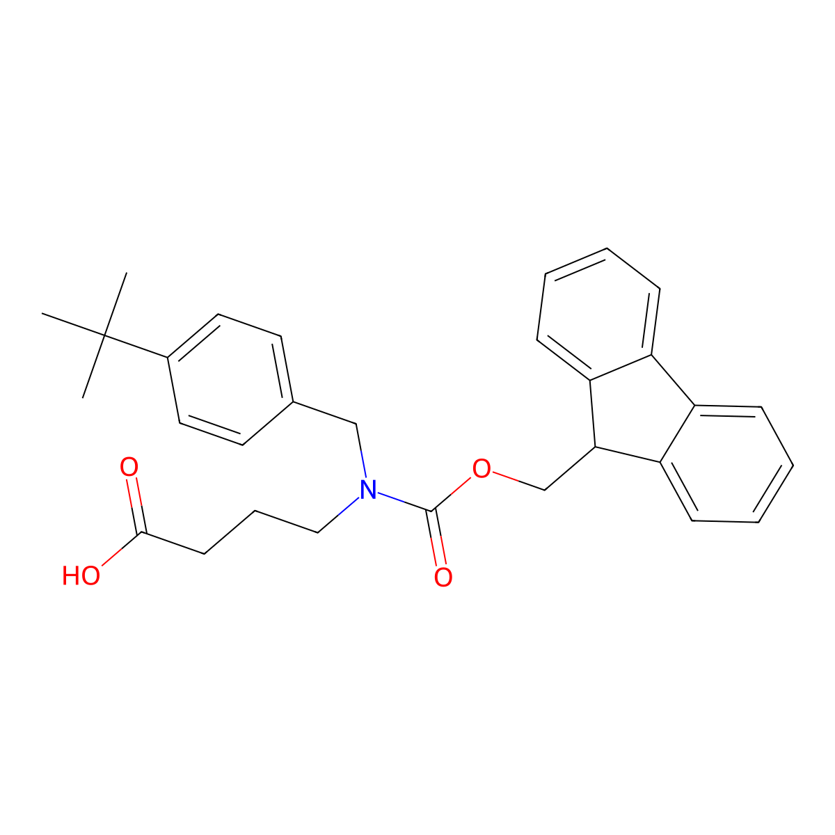 4-{[(4-tert-butylphenyl)methyl]({[(9H-fluoren-9-yl)methoxy]carbonyl})amino}butanoic acid molecular structure, CAS 2138354-61-5