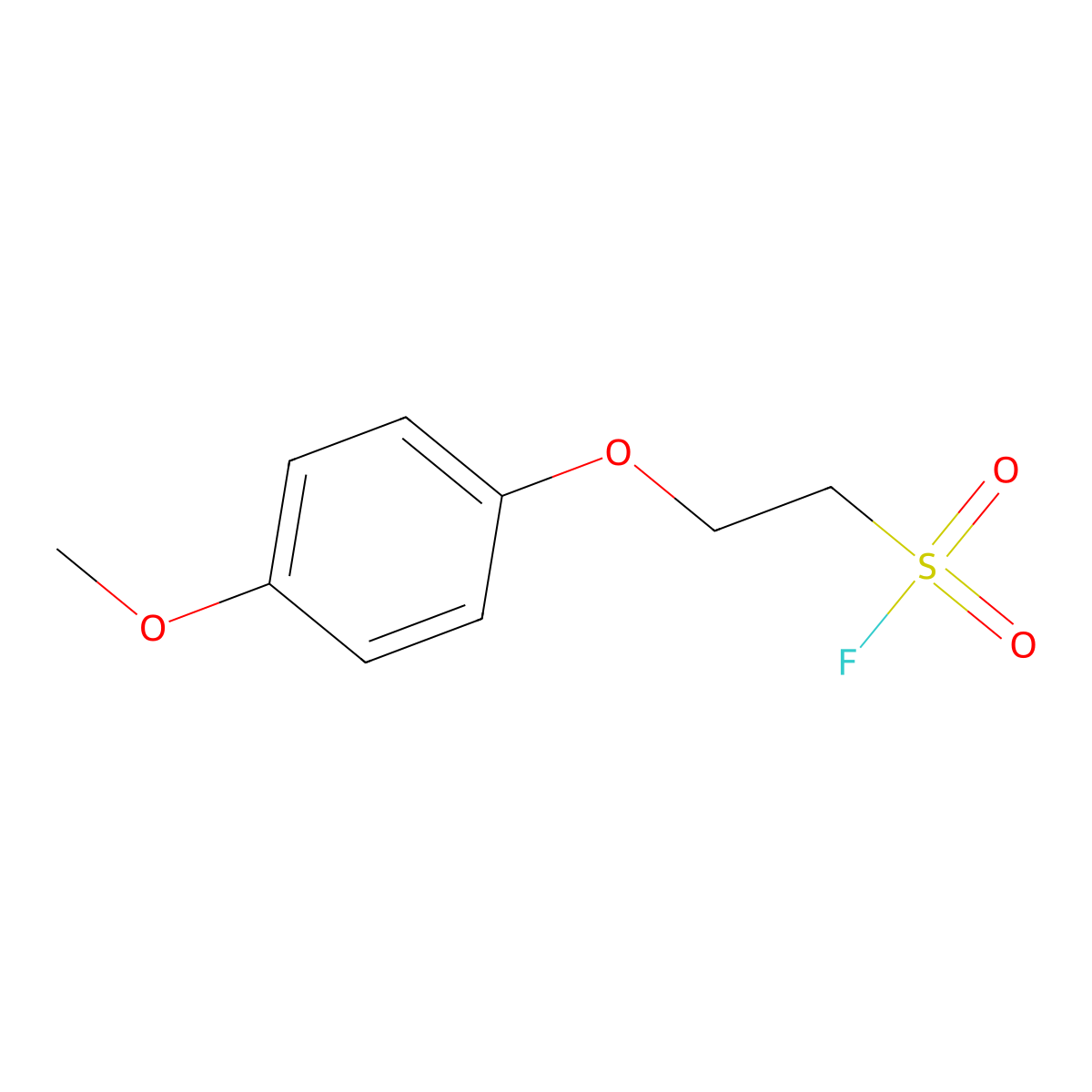 2-(4-Methoxyphenoxy)ethane-1-sulfonyl fluoride molecular structure, CAS 2138355-17-4