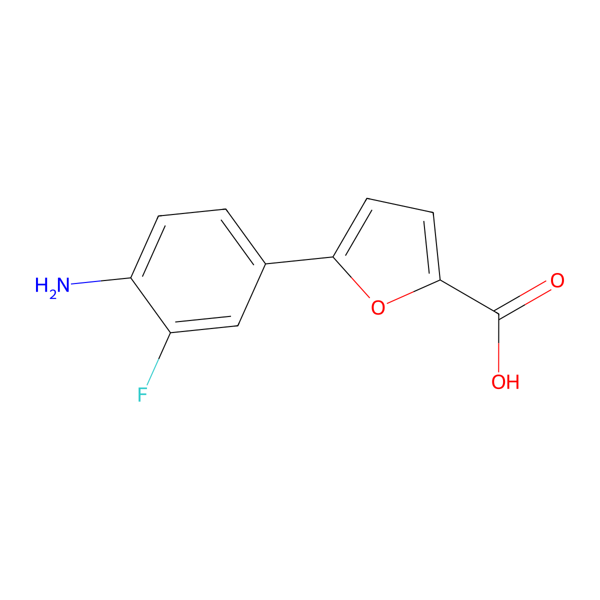 5-(4-Amino-3-fluorophenyl)furan-2-carboxylic acid molecular structure, CAS 2138355-74-3