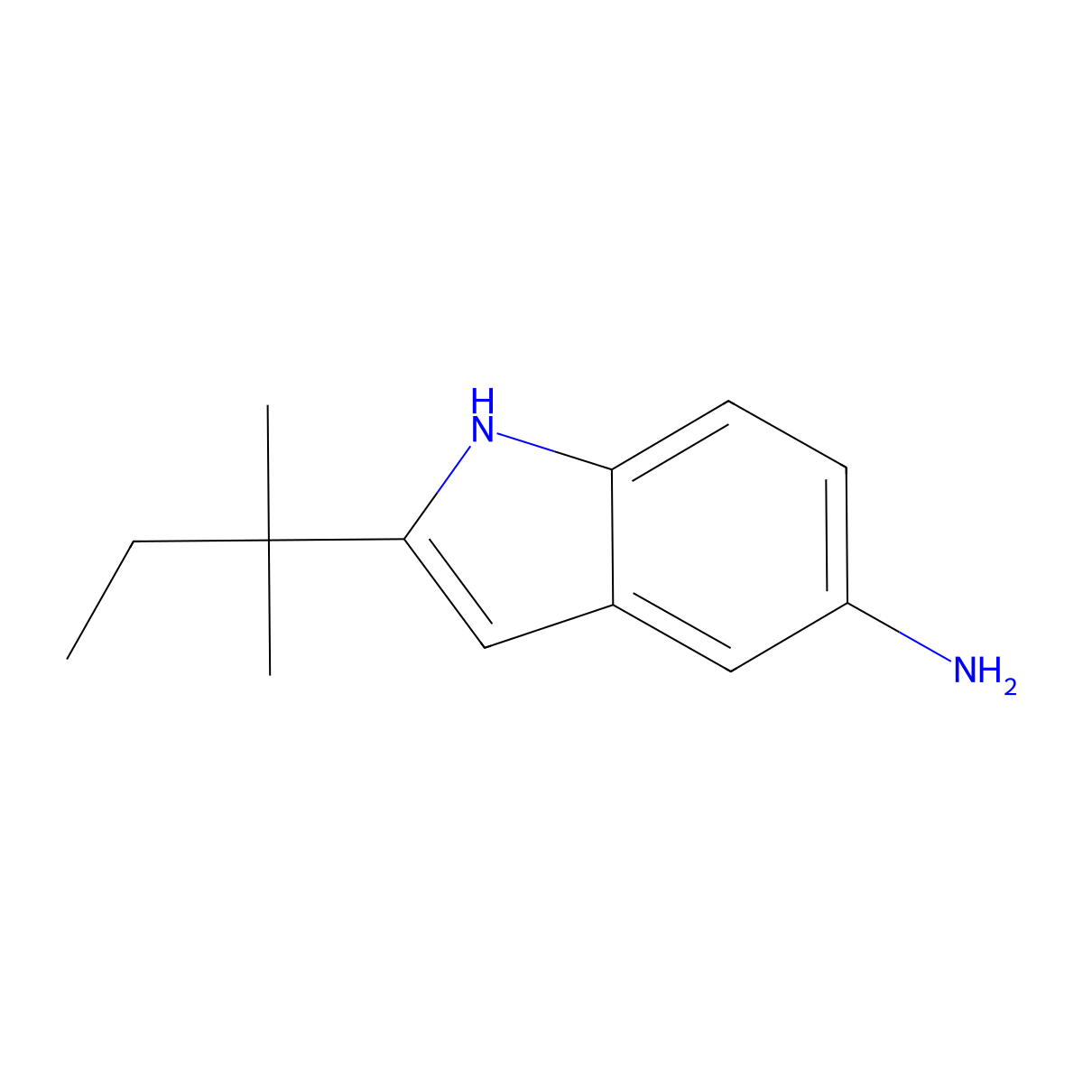2-(tert-pentyl)-1H-indol-5-amine molecular structure, CAS 2138356-38-2