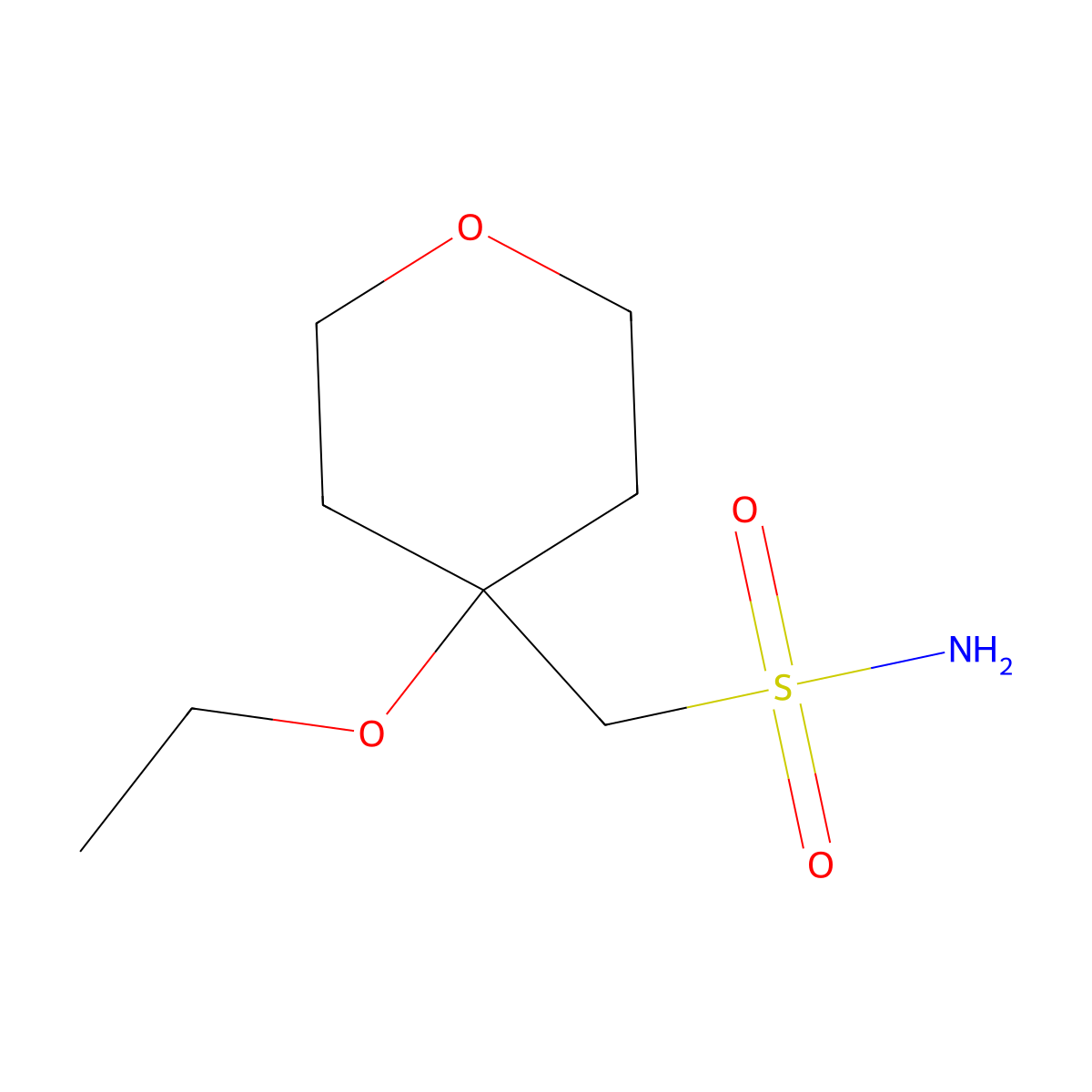 (4-Ethoxyoxan-4-yl)methanesulfonamide molecular structure, CAS 2138357-02-3