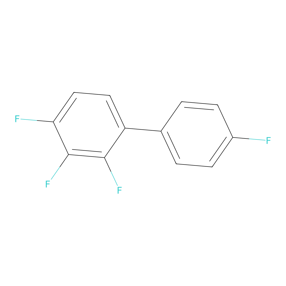 1,2,3-Trifluoro-4-(4-fluorophenyl)benzene molecular structure, CAS 2138357-53-4