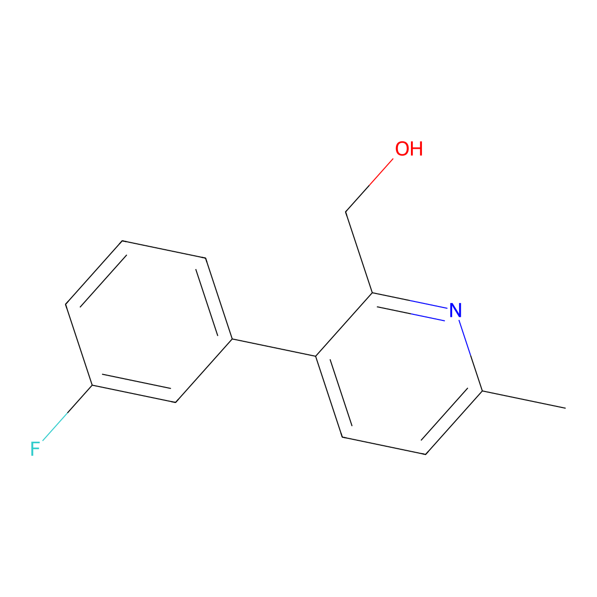 [3-(3-Fluorophenyl)-6-methylpyridin-2-yl]methanol molecular structure, CAS 2138358-86-6