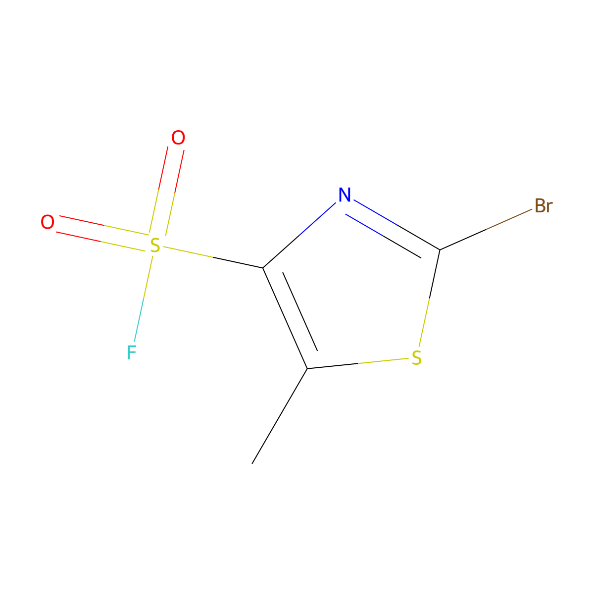2-Bromo-5-methyl-1,3-thiazole-4-sulfonyl fluoride molecular structure, CAS 2138358-98-0