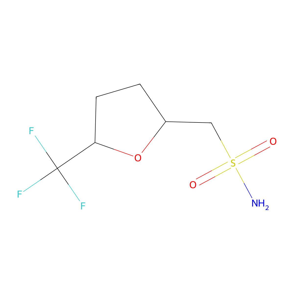 [5-(Trifluoromethyl)oxolan-2-yl]methanesulfonamide molecular structure, CAS 2138366-17-1