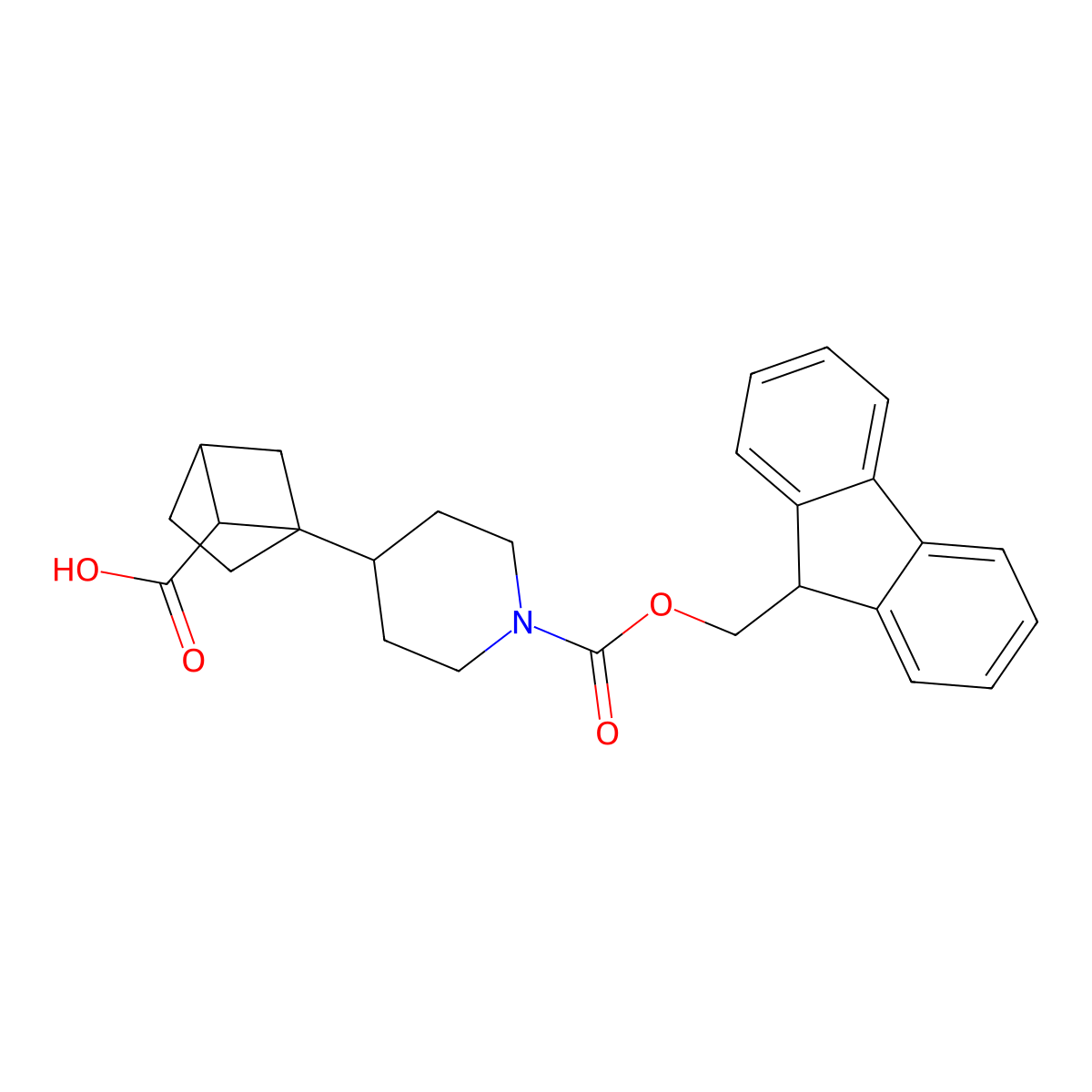 1-(1-{[(9H-fluoren-9-yl)methoxy]carbonyl}piperidin-4-yl)bicyclo[2.1.1]hexane-5-carboxylic acid molecular structure, CAS 2138368-98-4