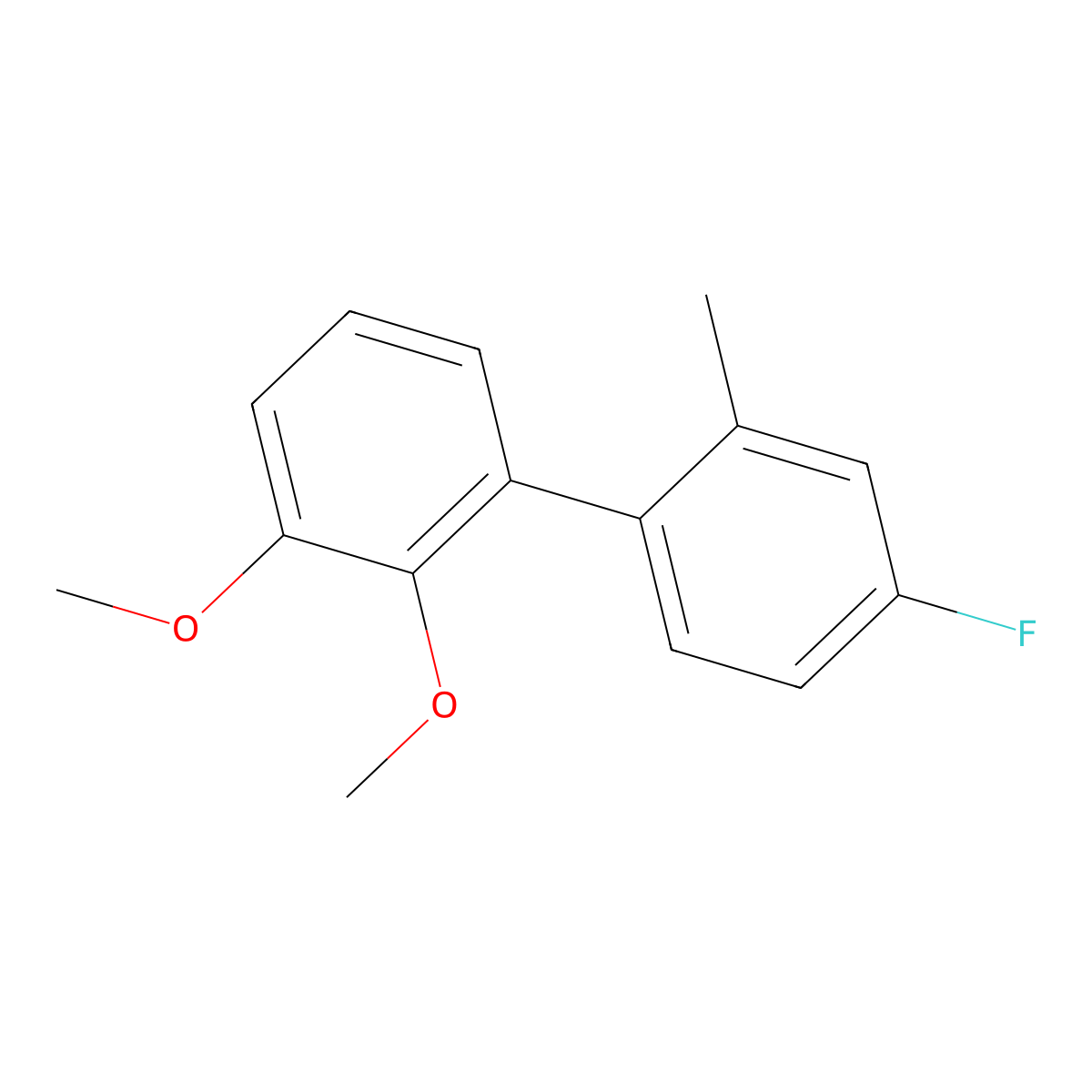 1-(4-Fluoro-2-methylphenyl)-2,3-dimethoxybenzene molecular structure, CAS 2138369-80-7