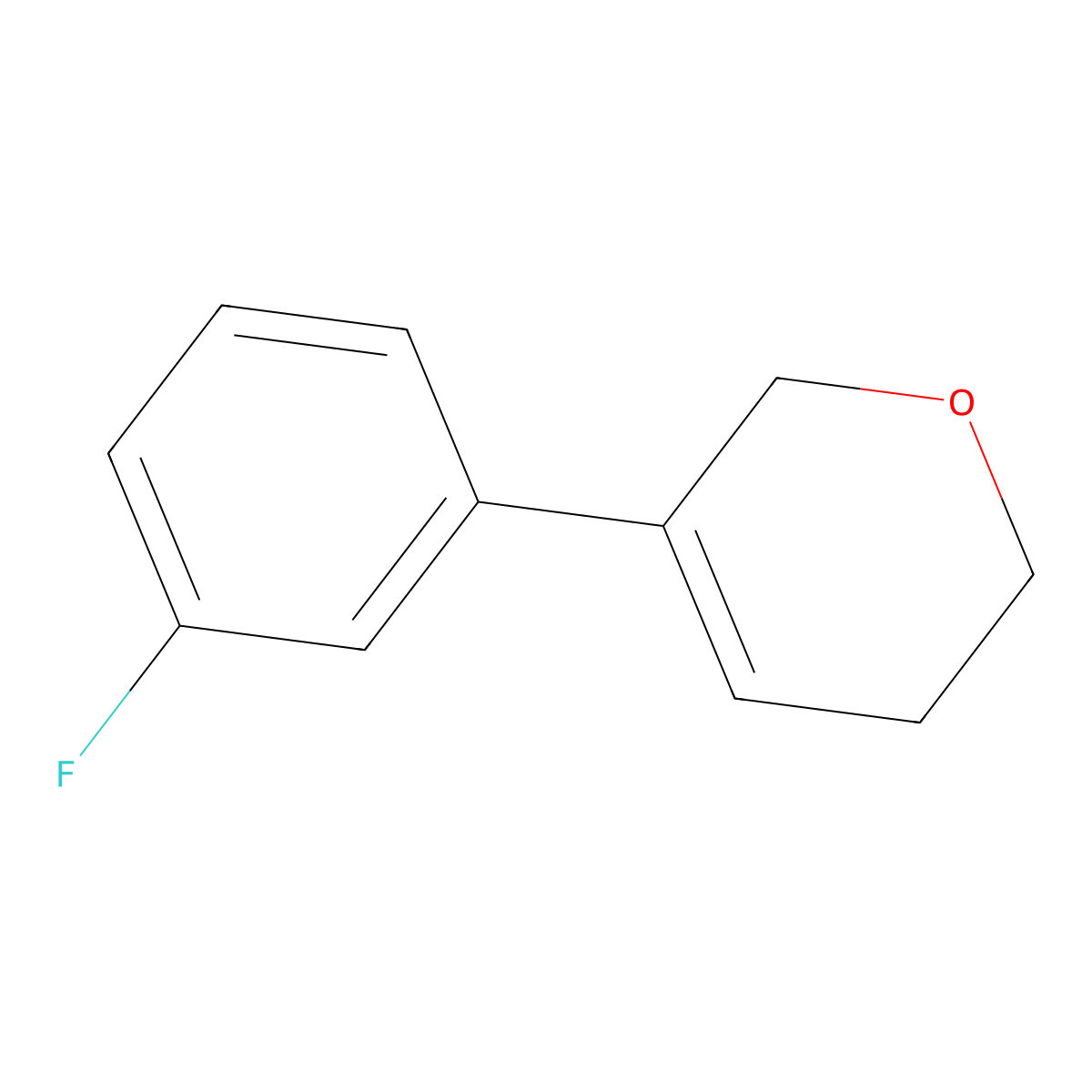 5-(3-fluorophenyl)-3,6-dihydro-2H-pyran molecular structure, CAS 2138370-37-1