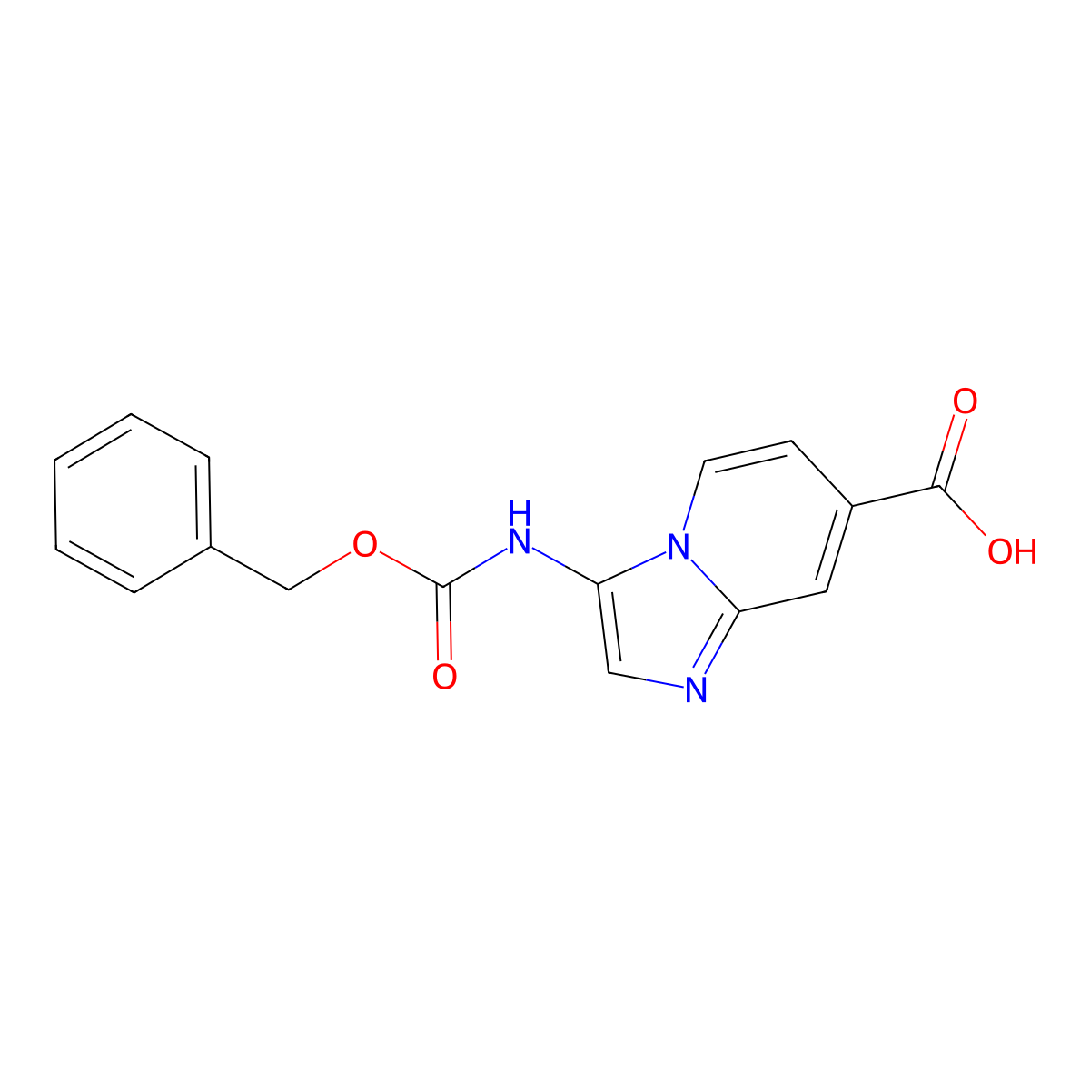 3-{[(Benzyloxy)carbonyl]amino}imidazo[1,2-a]pyridine-7-carboxylic acid molecular structure, CAS 2138370-67-7