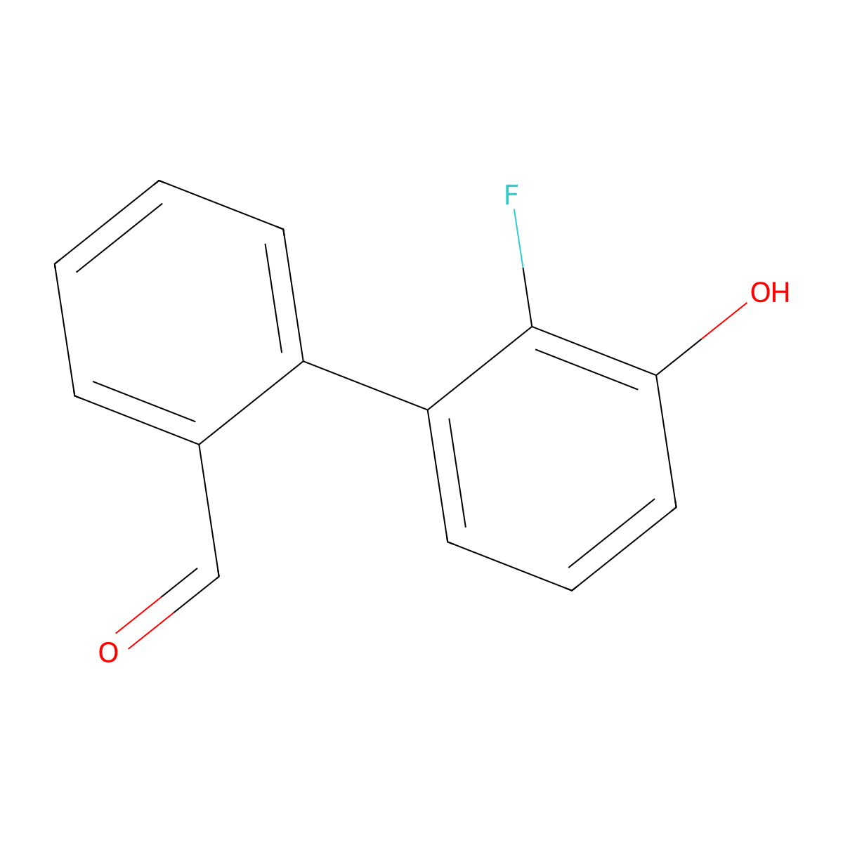 2-(2-Fluoro-3-hydroxyphenyl)benzaldehyde molecular structure, CAS 2138371-00-1