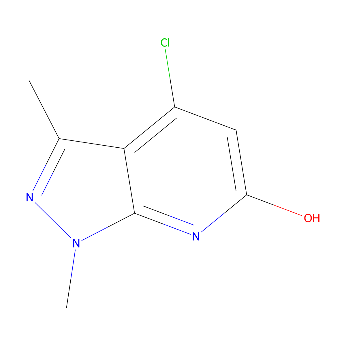 4-chloro-1,3-dimethyl-1H-pyrazolo(3,4-b)pyridin-6-ol molecular structure, CAS 2138371-15-8