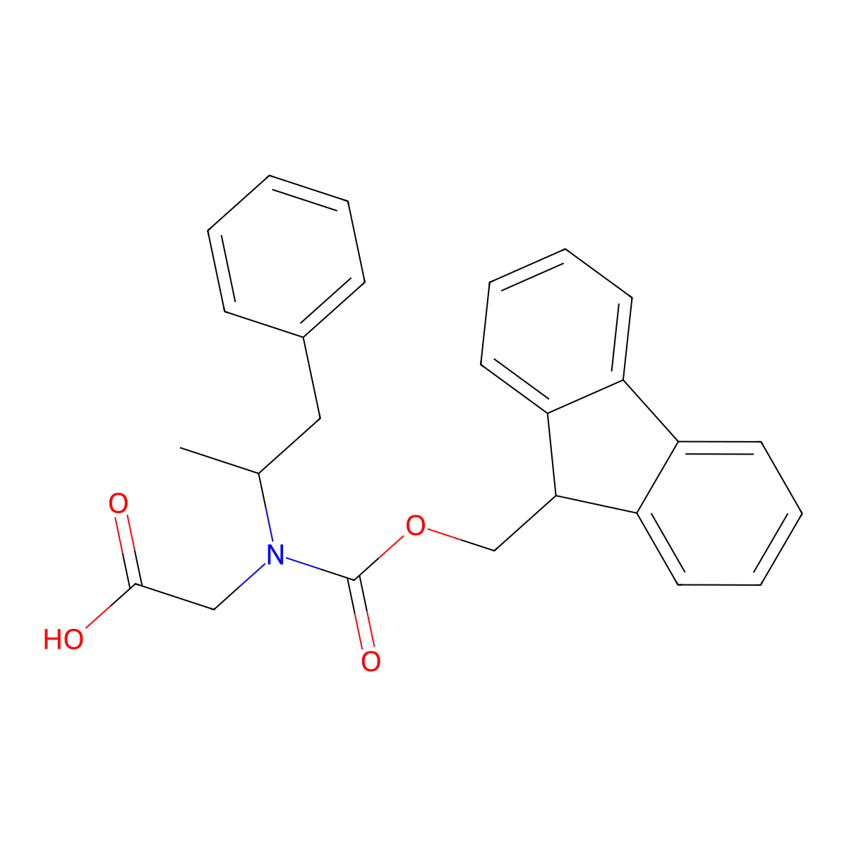 2-({[(9H-fluoren-9-yl)methoxy]carbonyl}(1-phenylpropan-2-yl)amino)acetic acid molecular structure, CAS 2138372-03-7