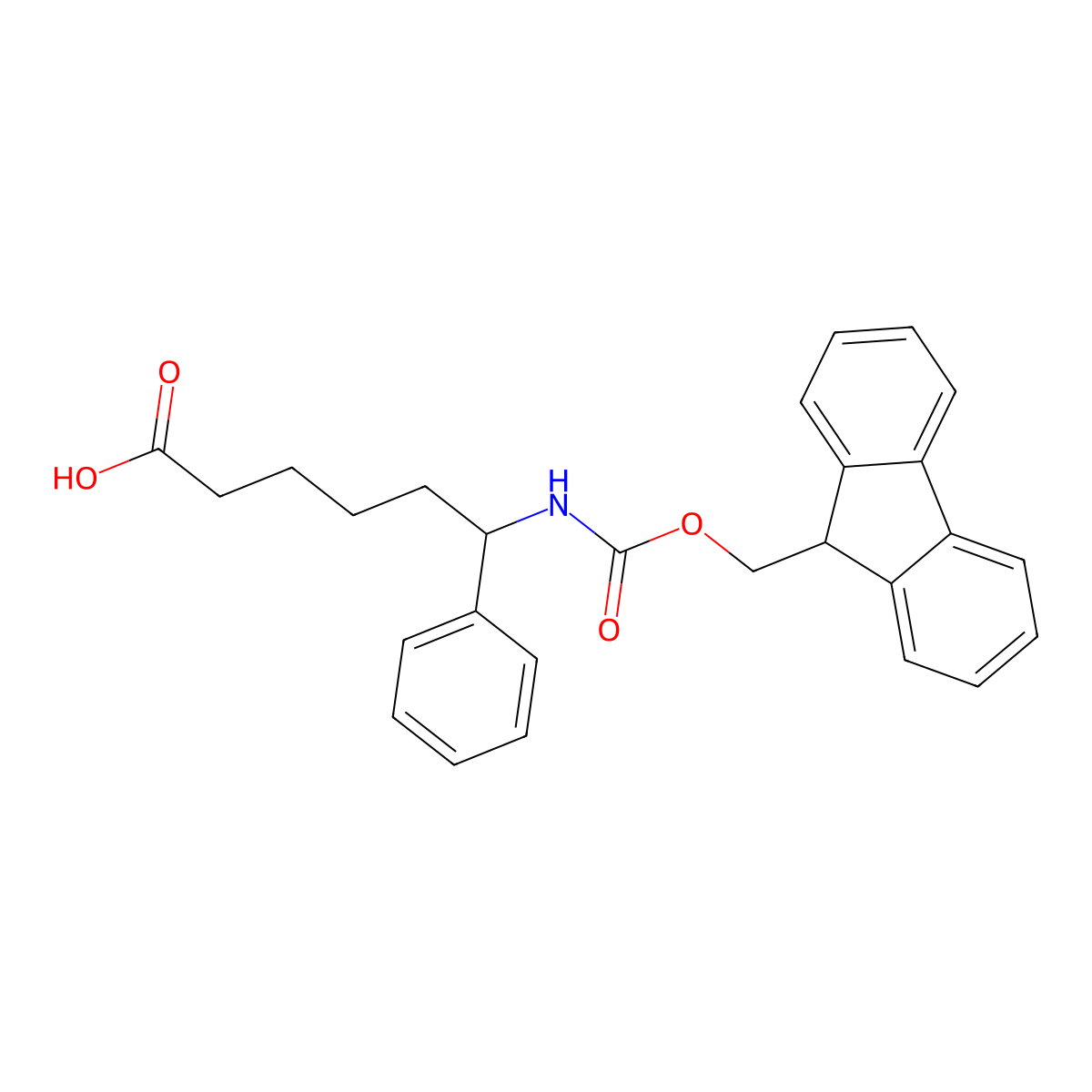 6-({[(9H-fluoren-9-yl)methoxy]carbonyl}amino)-6-phenylhexanoic acid molecular structure, CAS 2138372-30-0