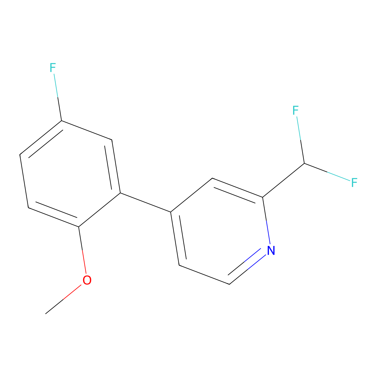2-(Difluoromethyl)-4-(5-fluoro-2-methoxyphenyl)pyridine molecular structure, CAS 2138372-40-2