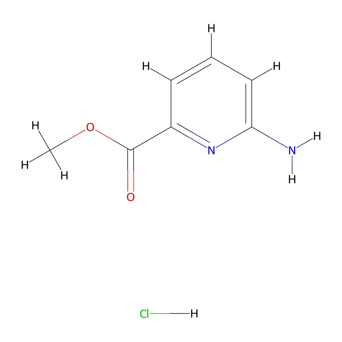 Methyl 6-aminopyridine-2-carboxylate hydrochloride molecular structure, CAS 2138377-87-2