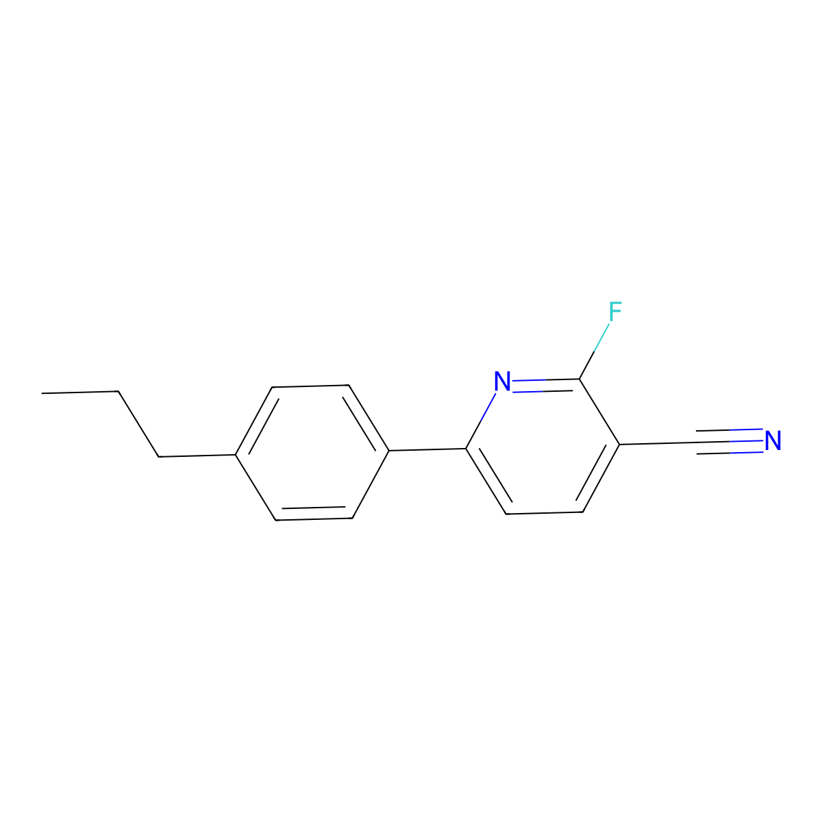 2-Fluoro-6-(4-propylphenyl)pyridine-3-carbonitrile molecular structure, CAS 2138378-21-7