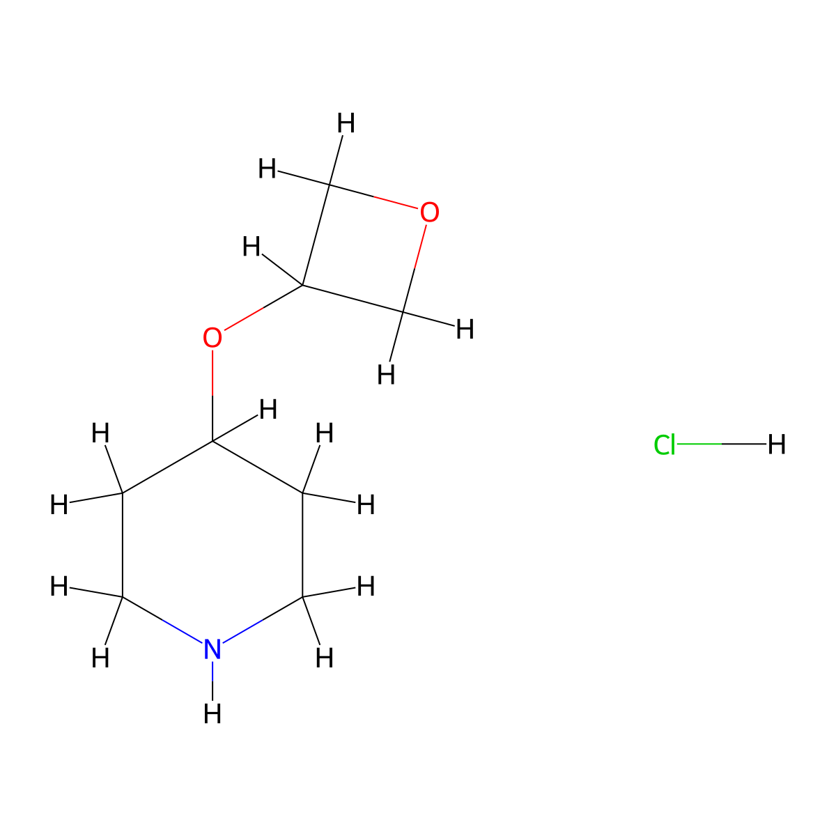 4-(Oxetan-3-yloxy)piperidine hydrochloride molecular structure, CAS 2138379-43-6
