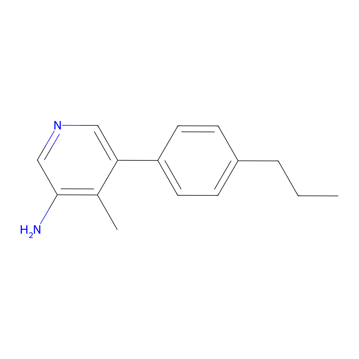 4-Methyl-5-(4-propylphenyl)pyridin-3-amine molecular structure, CAS 2138379-53-8