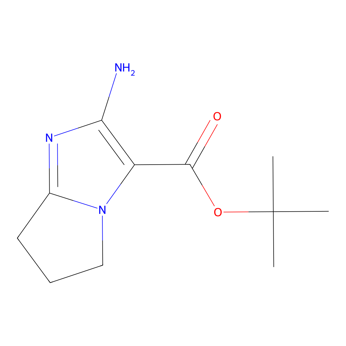 tert-butyl 2-amino-5H,6H,7H-pyrrolo[1,2-a]imidazole-3-carboxylate molecular structure, CAS 2138379-84-5