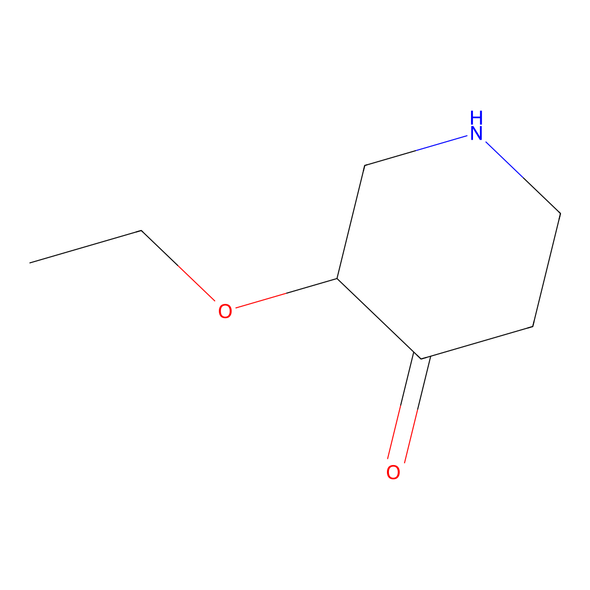 3-Ethoxypiperidin-4-one molecular structure, CAS 2138379-94-7