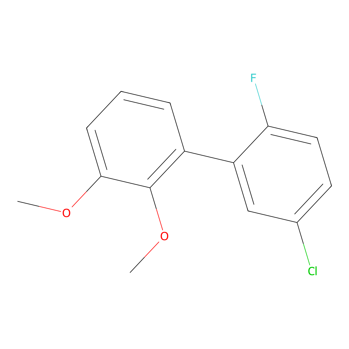 1-(5-Chloro-2-fluorophenyl)-2,3-dimethoxybenzene molecular structure, CAS 2138381-84-5