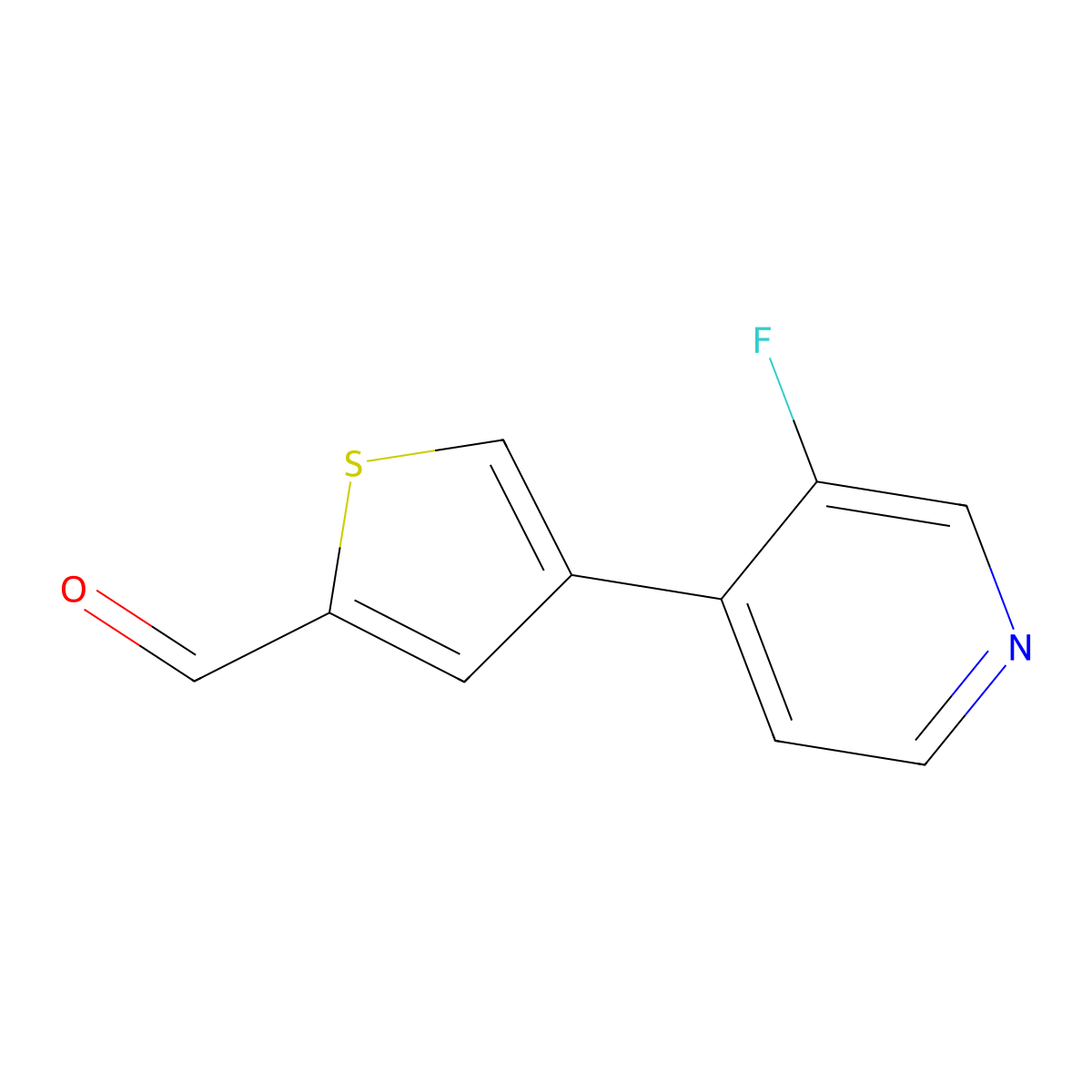 4-(3-Fluoropyridin-4-yl)thiophene-2-carbaldehyde molecular structure, CAS 2138382-08-6