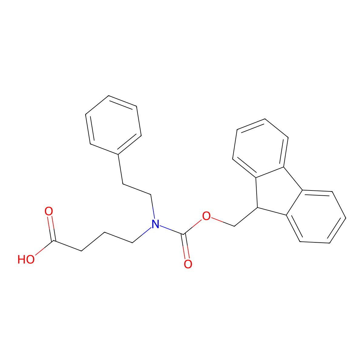 4-({[(9H-fluoren-9-yl)methoxy]carbonyl}(2-phenylethyl)amino)butanoic acid molecular structure, CAS 2138382-53-1
