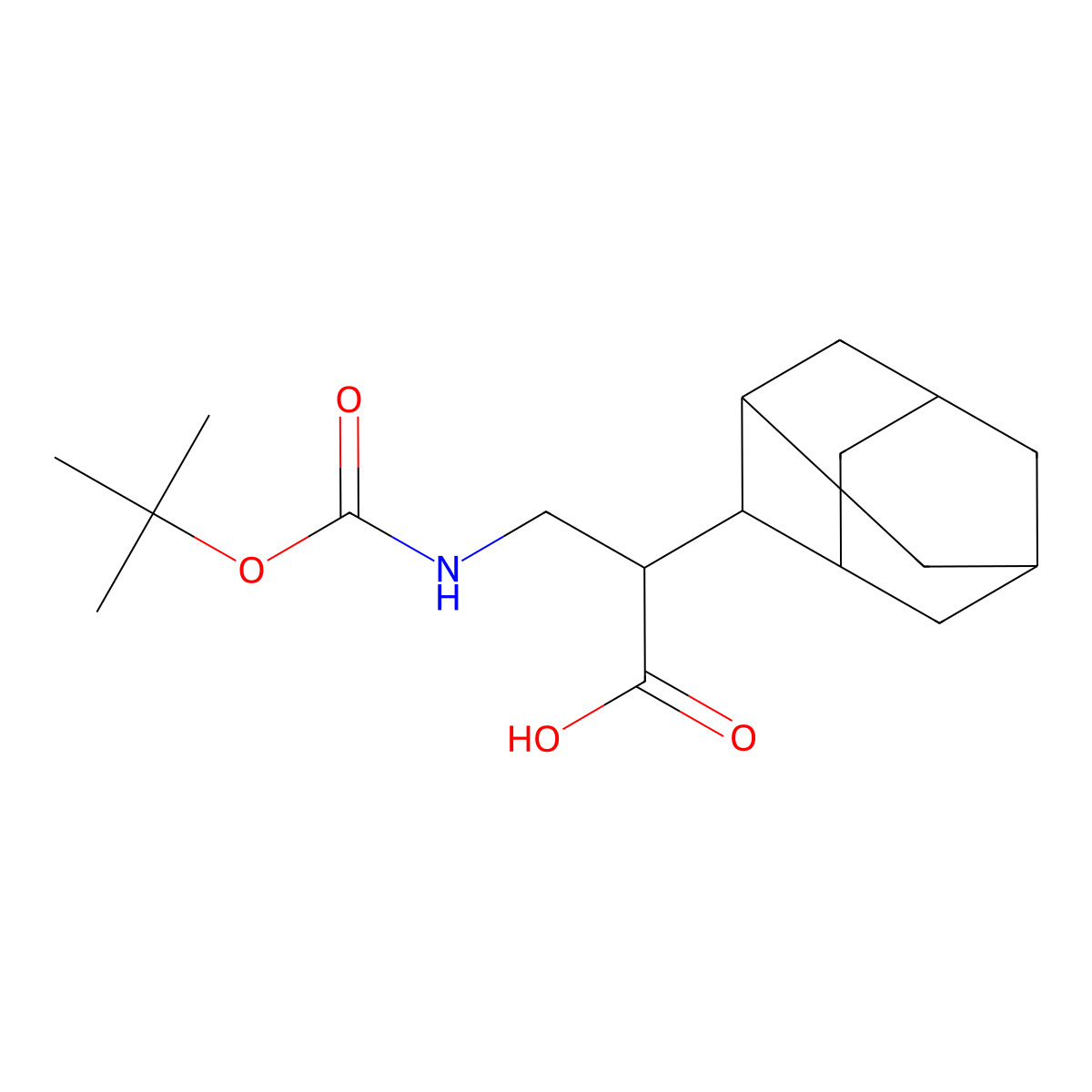 2-(Adamantan-2-yl)-3-{[(tert-butoxy)carbonyl]amino}propanoic acid molecular structure, CAS 2138384-14-0
