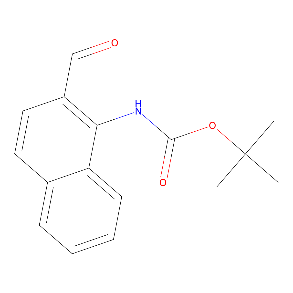 tert-butyl N-(2-formylnaphthalen-1-yl)carbamate molecular structure, CAS 2138384-20-8