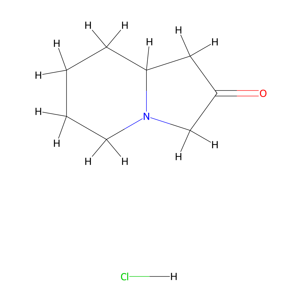Octahydroindolizin-2-one hydrochloride molecular structure, CAS 2138384-63-9