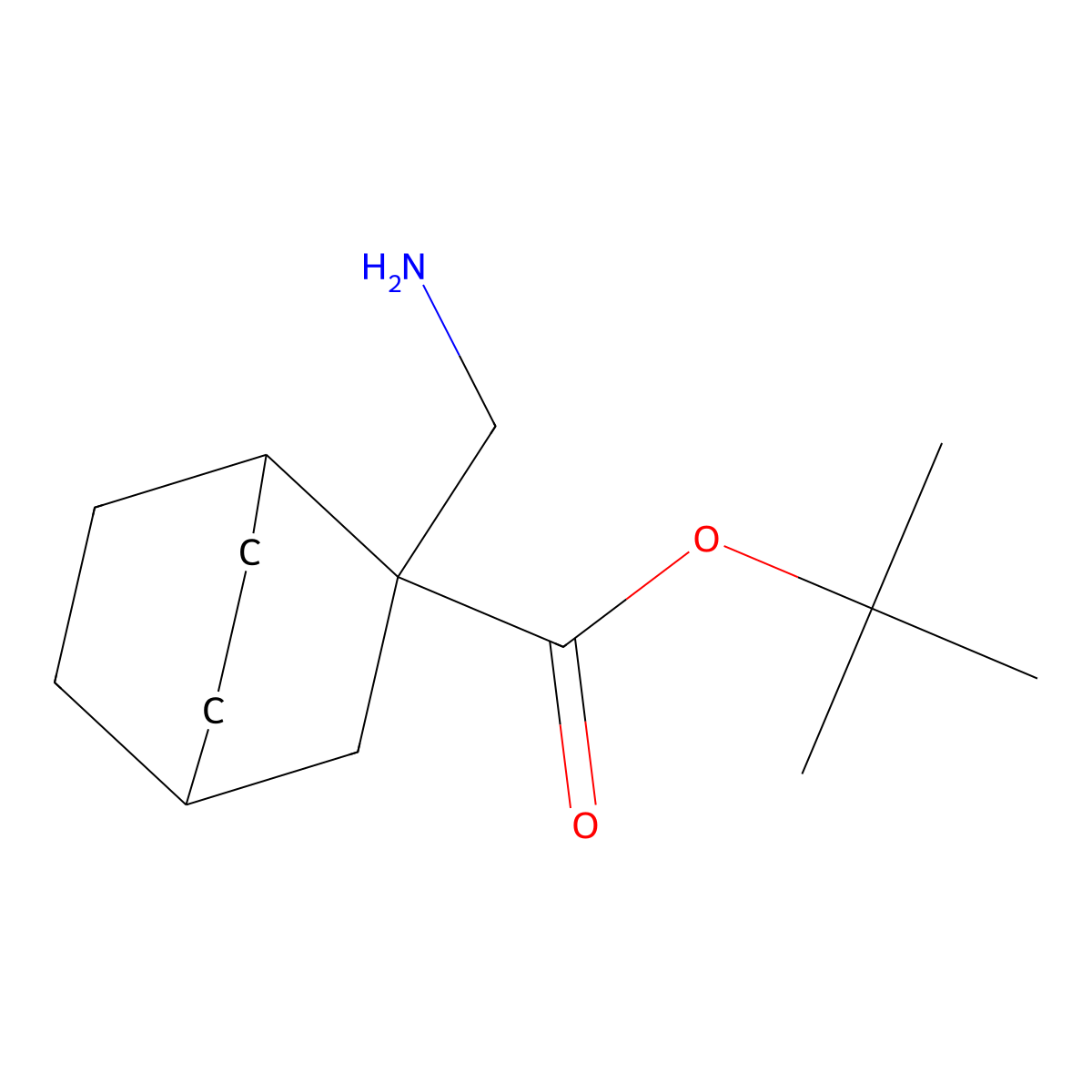 Tert-butyl 2-(aminomethyl)bicyclo[2.2.2]octane-2-carboxylate molecular structure, CAS 2138387-49-0