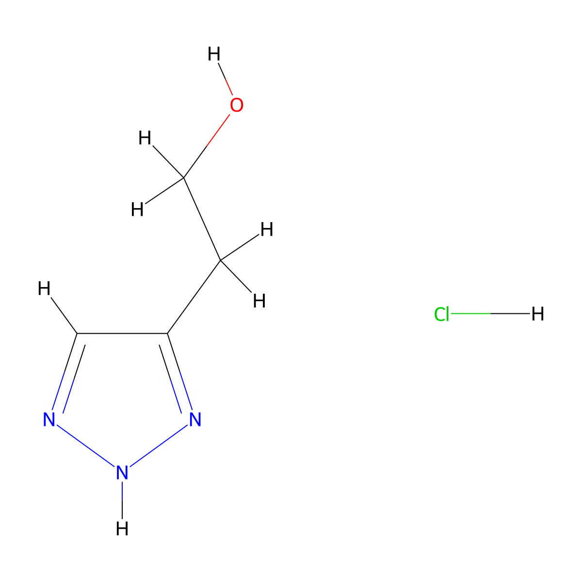2-(1H-1,2,3-triazol-4-yl)ethan-1-ol hydrochloride molecular structure, CAS 2138388-61-9