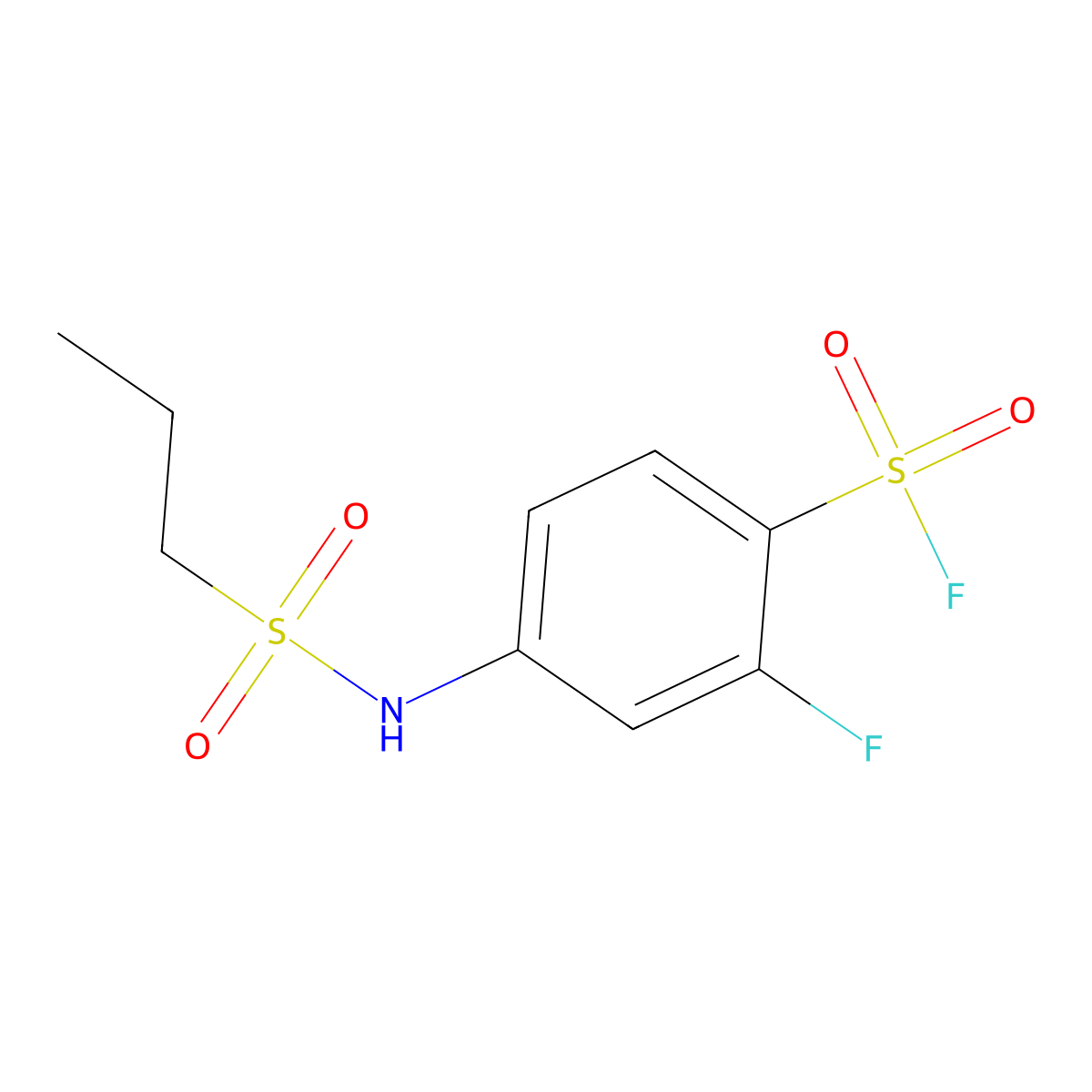 2-Fluoro-4-(propane-1-sulfonamido)benzene-1-sulfonyl fluoride molecular structure, CAS 2138390-58-4