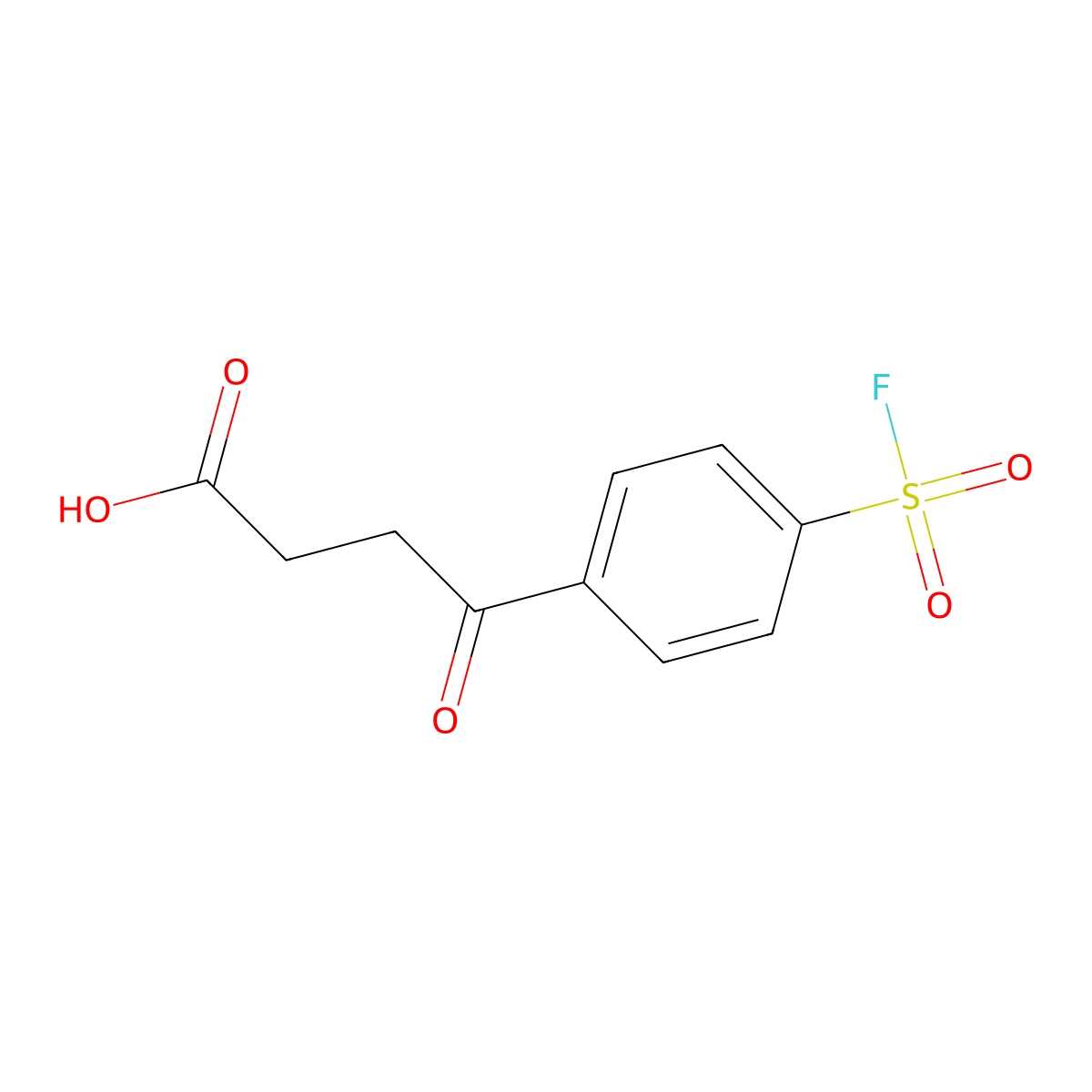 4-[4-(Fluorosulfonyl)phenyl]-4-oxobutanoic acid molecular structure, CAS 2138390-99-3