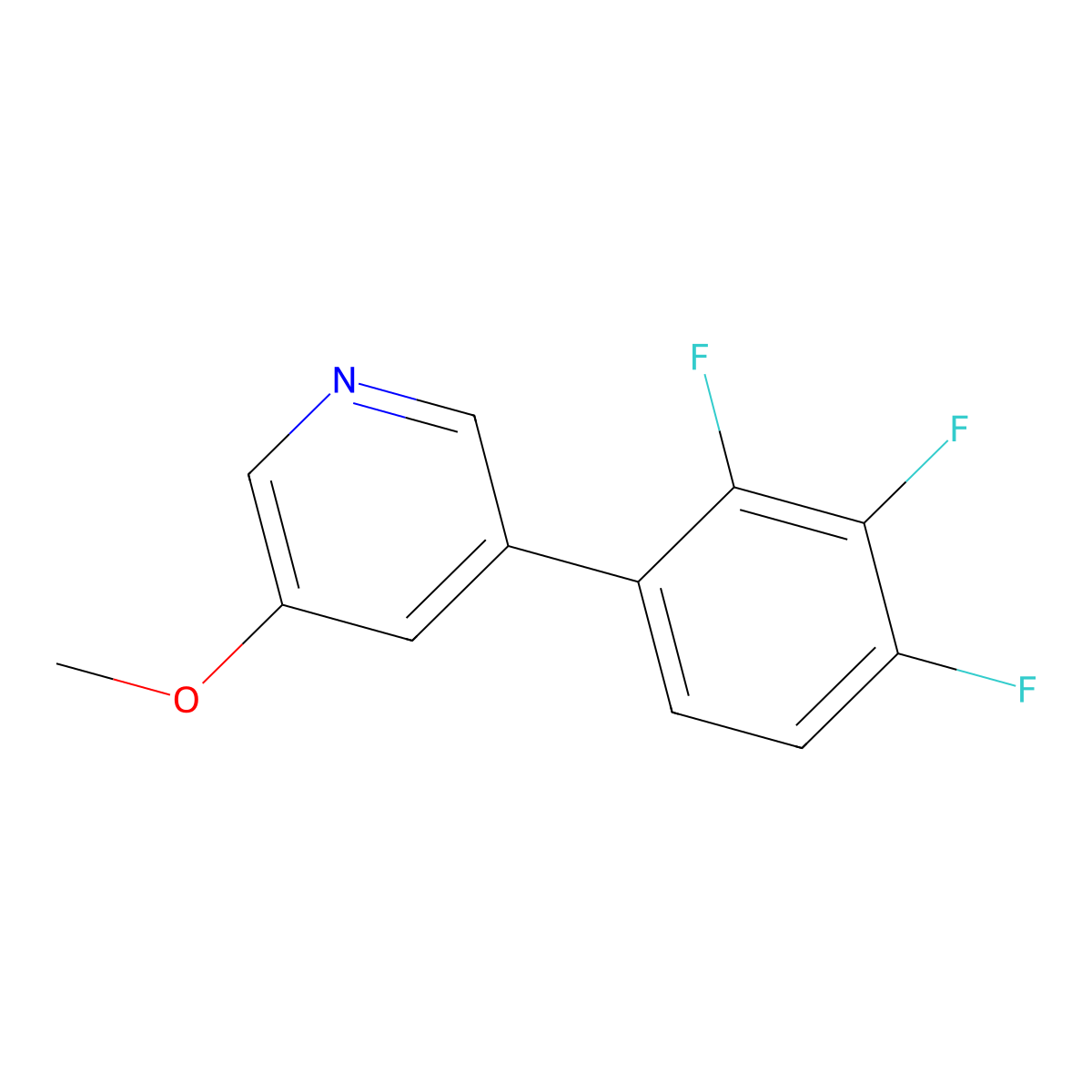 3-Methoxy-5-(2,3,4-trifluorophenyl)pyridine molecular structure, CAS 2138392-47-7