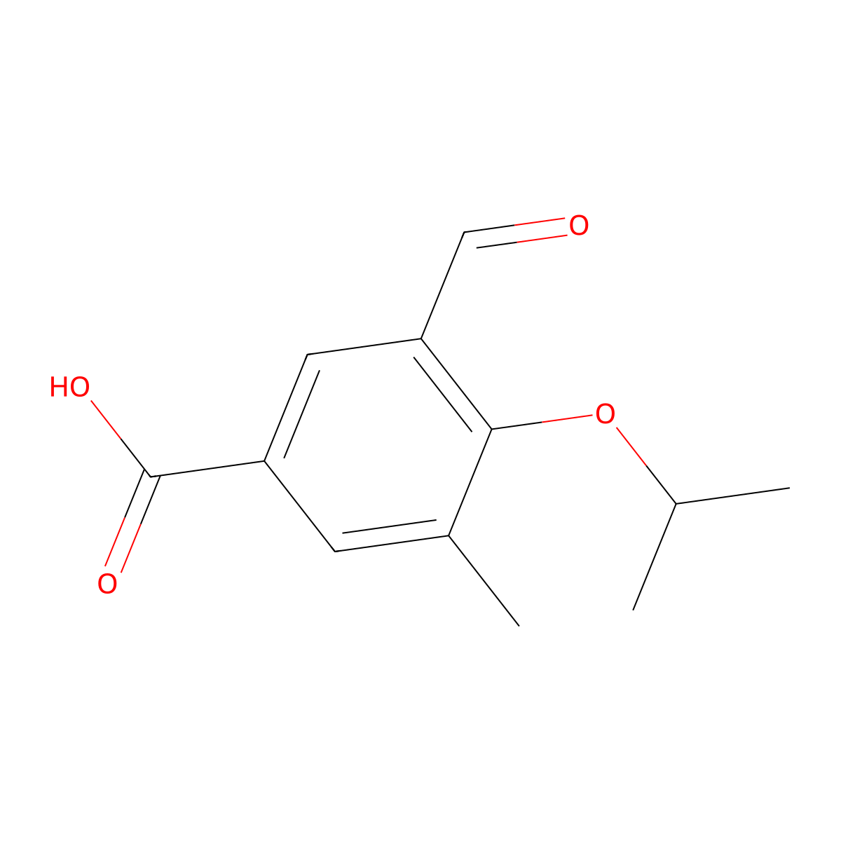 3-Formyl-5-methyl-4-(propan-2-yloxy)benzoic acid molecular structure, CAS 2138392-71-7