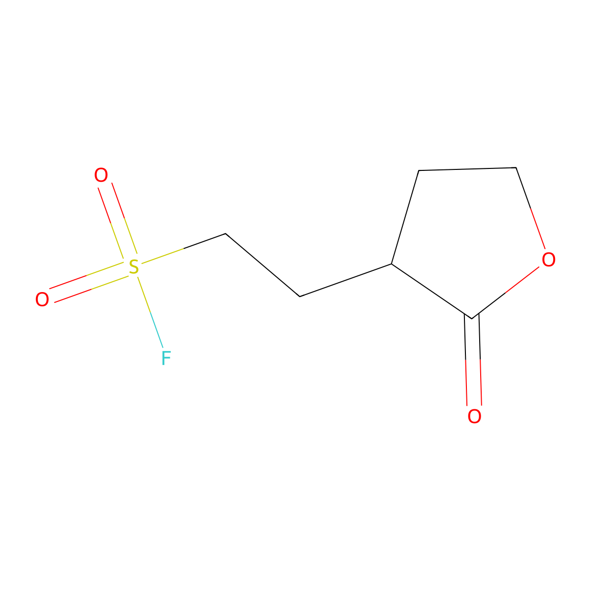 2-(2-Oxooxolan-3-yl)ethane-1-sulfonyl fluoride molecular structure, CAS 2138392-85-3